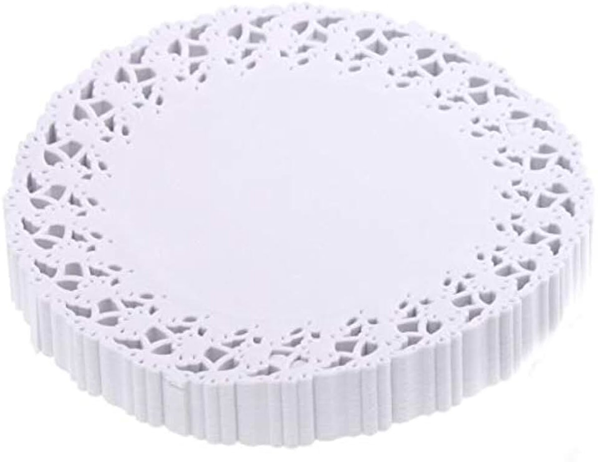 Taartpunten rond 16 cm 250 stuks wit