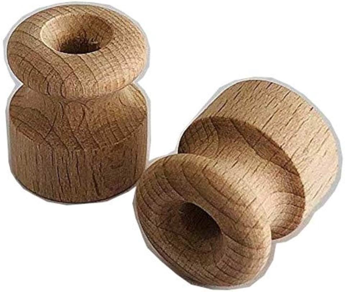 Isolatoren van hout voor gedraaide kabels, diameter 18 mm, verpakking van 10 stuks (50 stuks)