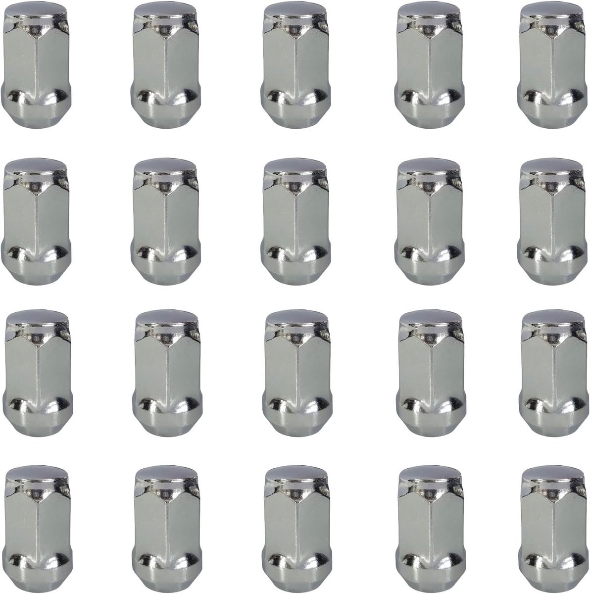 20x Lug nuts M12x1,5 tapered collar closed 60° 35mm | HEX 19mm compatible with KIA Besta Cadenza I Cadenza II Carens I Carens II