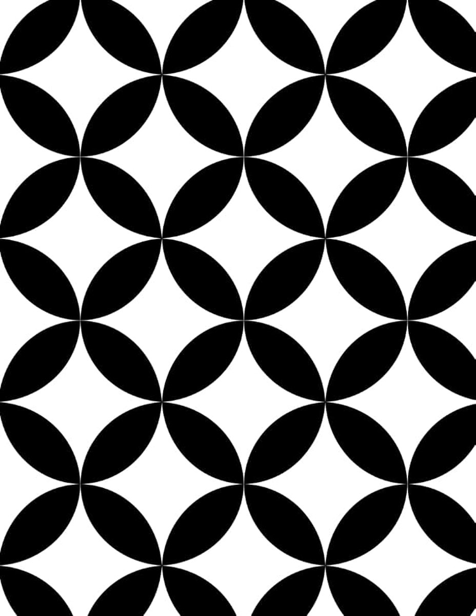 Modern Geometric Circle Patterns: Minimalist Black & White Abstract Design Collection