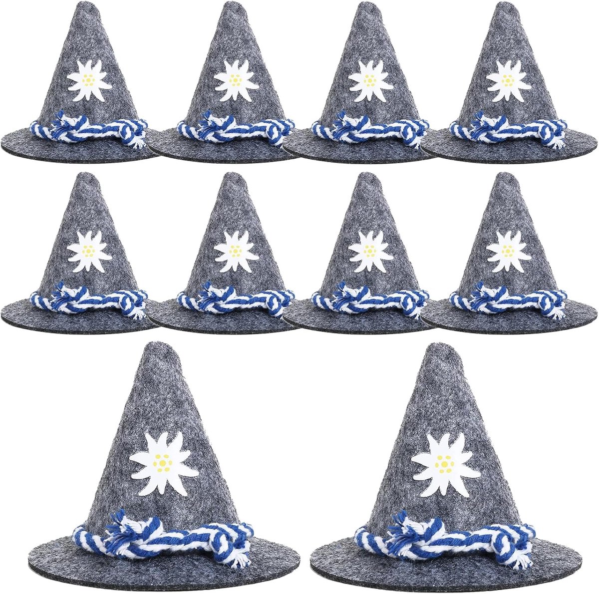 Oktoberfest hoed, 10 stuks, seppelhoed, kleine vilten hoed, mini-hoed, traditionele tafeldecoratieset, decoraties, Oktoberfest, decoratie, Oktoberfest, decoratie