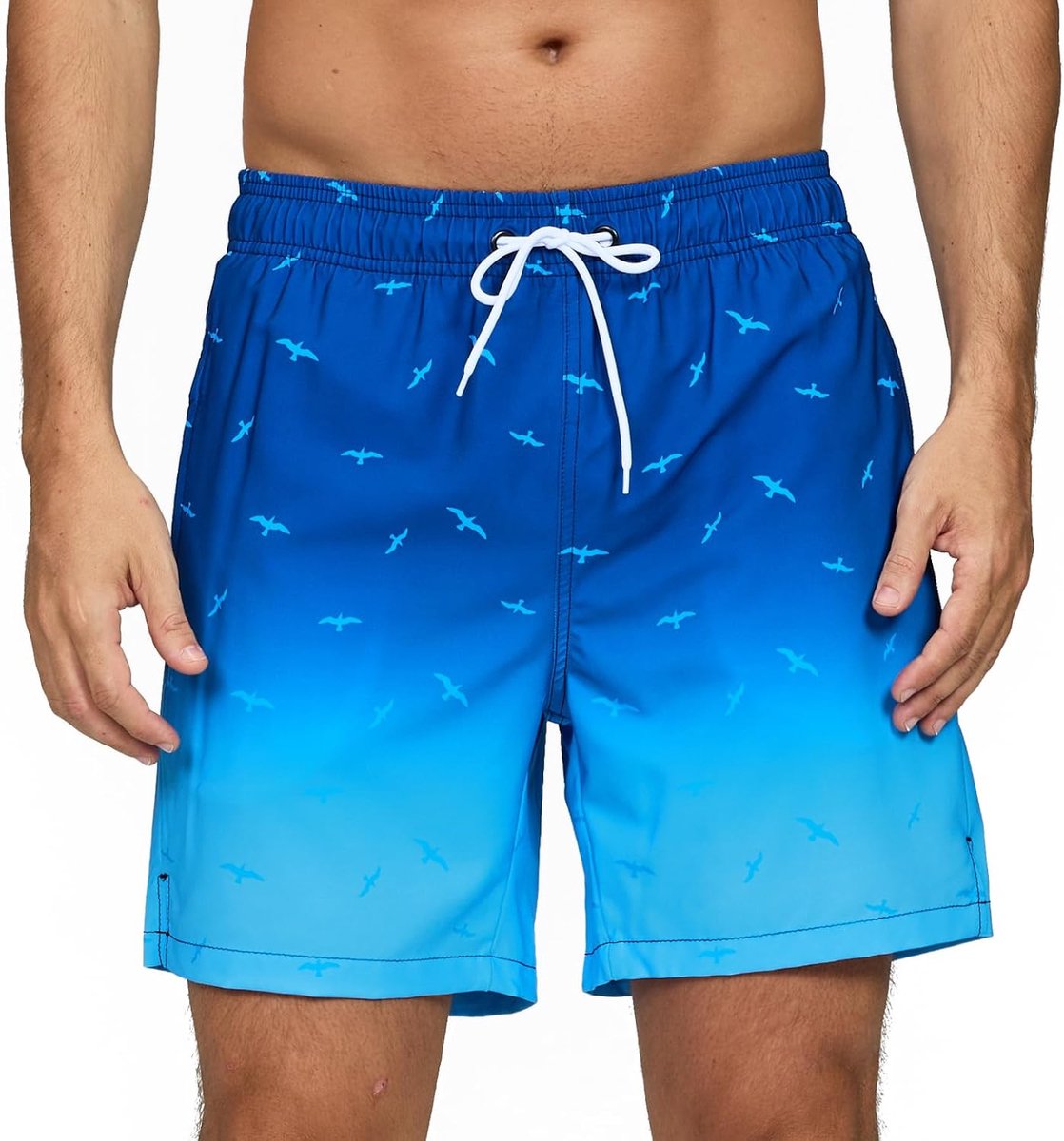 Shorts voor heren, mode met kleurverloop voor Britse mannen, sneldrogende strandplank, surfshorts met zakken, voering van mesh