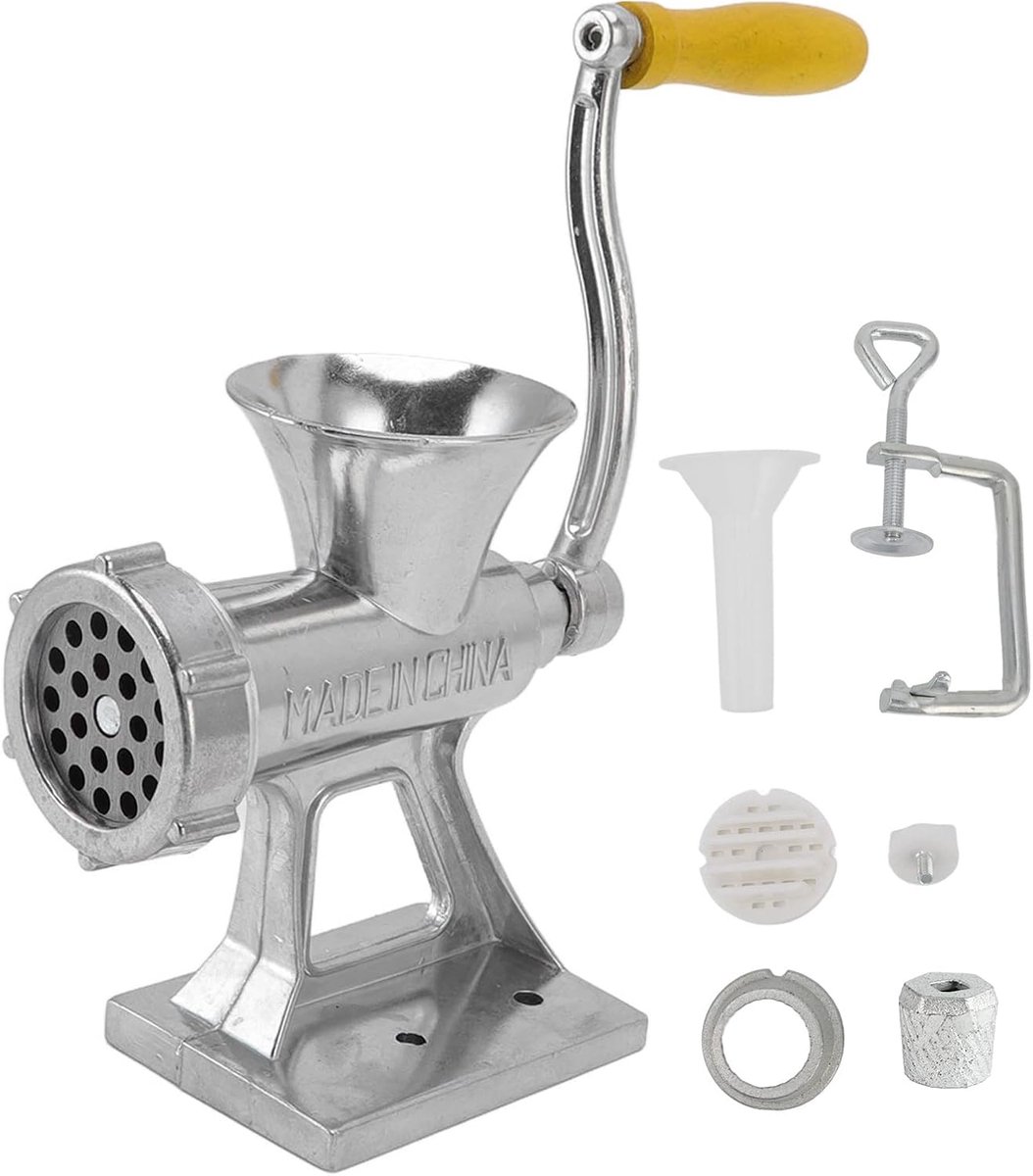Vleesmolen Vleesmolen Aluminium Keukenmachine Zilveren Vleesmolen Materiaal Aluminiumlegering Kleine Handgreep Imusa Vleesmolen