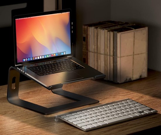 Ergonomische notebookstandaard, aluminium houder, houder, standaard voor MacBook Pro/Air, Huawei MateBook, Surface, Dell, HP, Lenovo en meer laptops van 10 inch ~ 17 inch — afbeelding 5