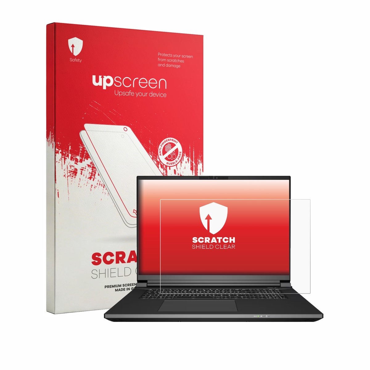 upscreen - Screenprotector voor Schenker KEY 18 Pro E25 - Folie Beschermfolie transparant