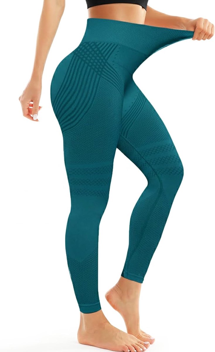 legging voor dames, 3D-compressielegging, afslankheid, hoge taille, naadloos, sportbroek, yoga, fitness, vormgevend