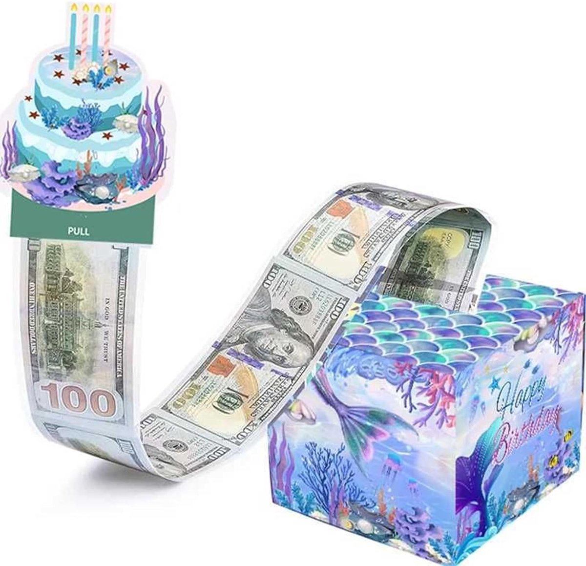 Verjaardagspaarpot om te trekken voor contant geld, doe-het-zelf spaarpot voor verjaardag, grappige doos voor een grappig feest, Valentijnsdag, verjaardag, bruiloft (stijl 3)