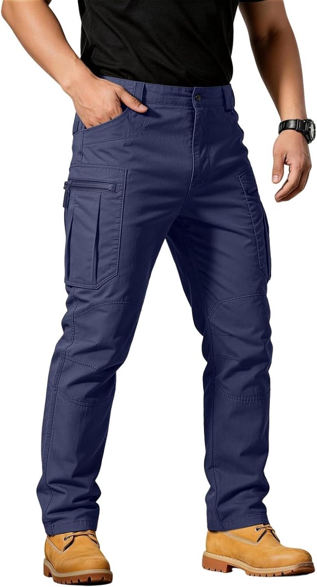 Generisch Cargohose Herren Stretch Outdoor Wanderhose Herren Wasserdicht | Arbeitshosen Männer Leicht Outdoorhose Cargo Trekkinghose Robust Ripstop Taktische Hose Viele Taschen Arbeitshose Jagdhose