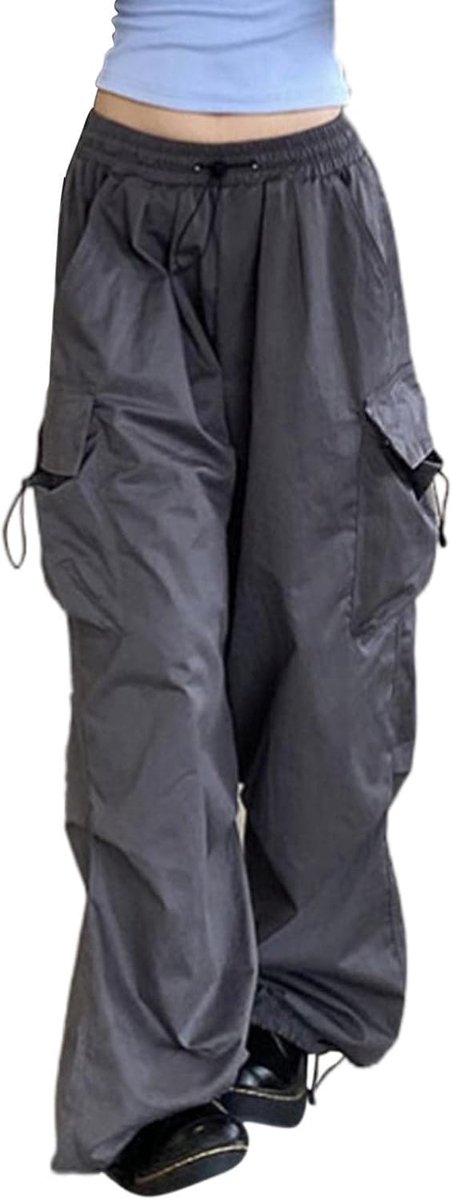 Broek met hoge taille voor dames, Palazzo, cargo, joggen, harembroek, comfort, vloeiend, breed, zacht, ademend, elastische taille, elegant, zomer, kantoor, yoga, chic, mode, A33
