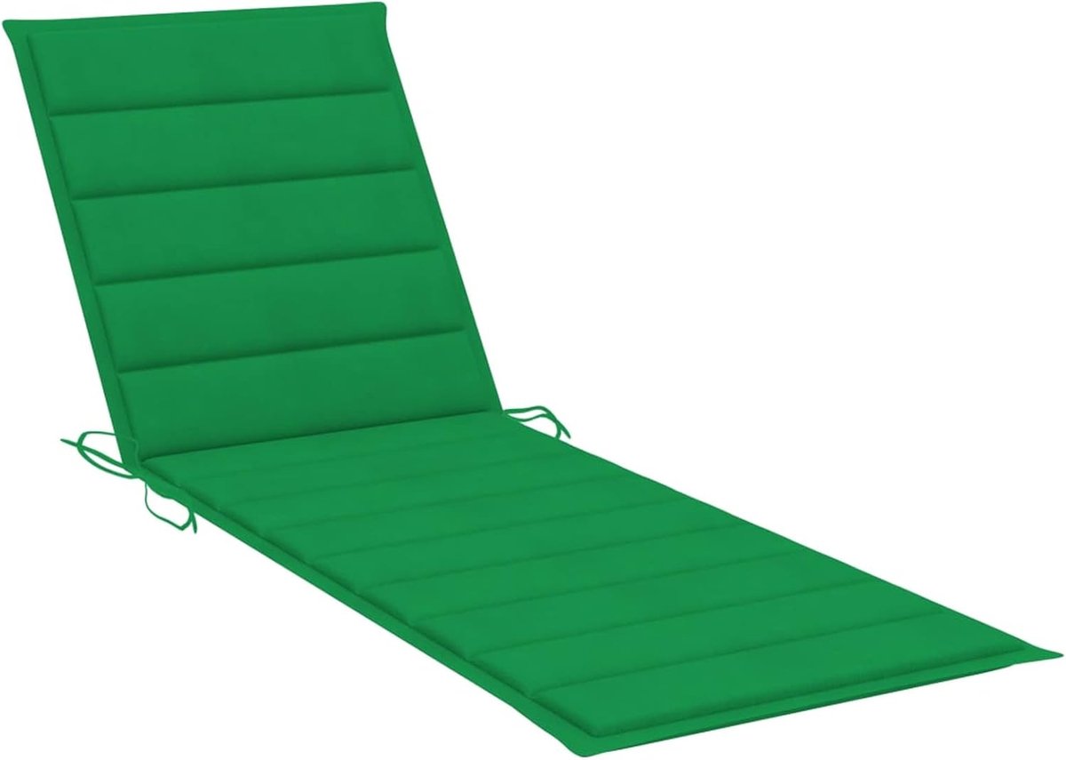 Kussen voor ligstoelen en ligstoelen, van stof, groen, 200 x 60 x 3 cm, kussen voor ligstoel voor buiten