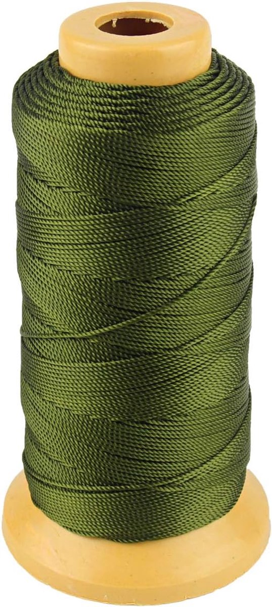 Nylon Touwkoord voor Tuinieren Markering van Doe-het-zelfprojecten Crafting Metselwerk (1 mm-656 voet, Leger groen)