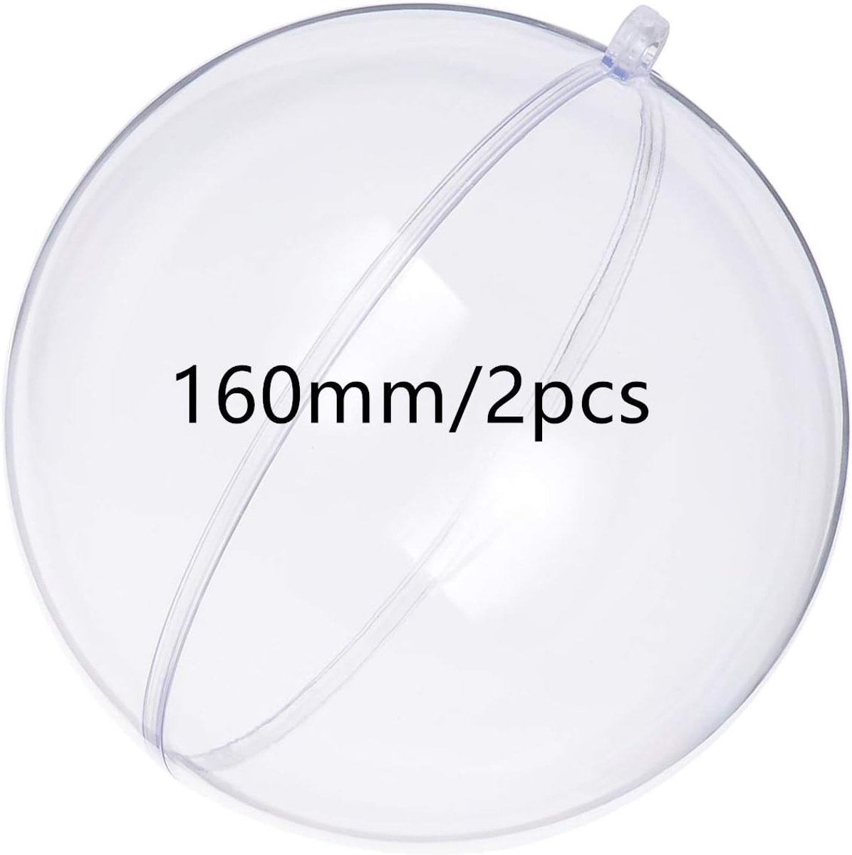 Plastic vulbare ornamenten bal, doe-het-zelf ornamenten voor Kerstmis, bruiloft, feest, woondecoratie (160 mm diameter/2 stuks)