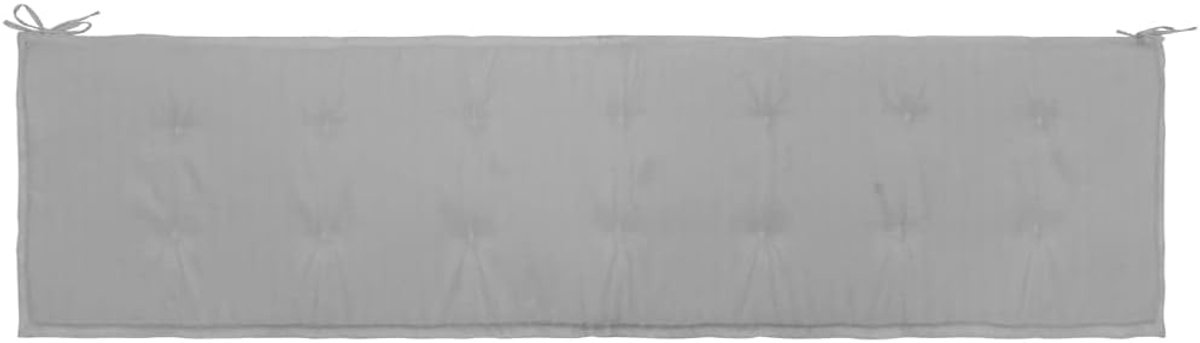 Kussen voor tuinbank, kussen voor buiten, kussen voor 2-zits, lang kussen voor tuinbank, grijs, 200 x 50 x 3 cm