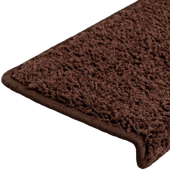 20 stuks, antislip, geluiddempende en wasbare trapmatten van naaldvilt polypropyleen (bruin, 65 x 21 x 4 cm), met dubbelzijdig plakband, ideaal voor gebruik binnenshuis — afbeelding 4
