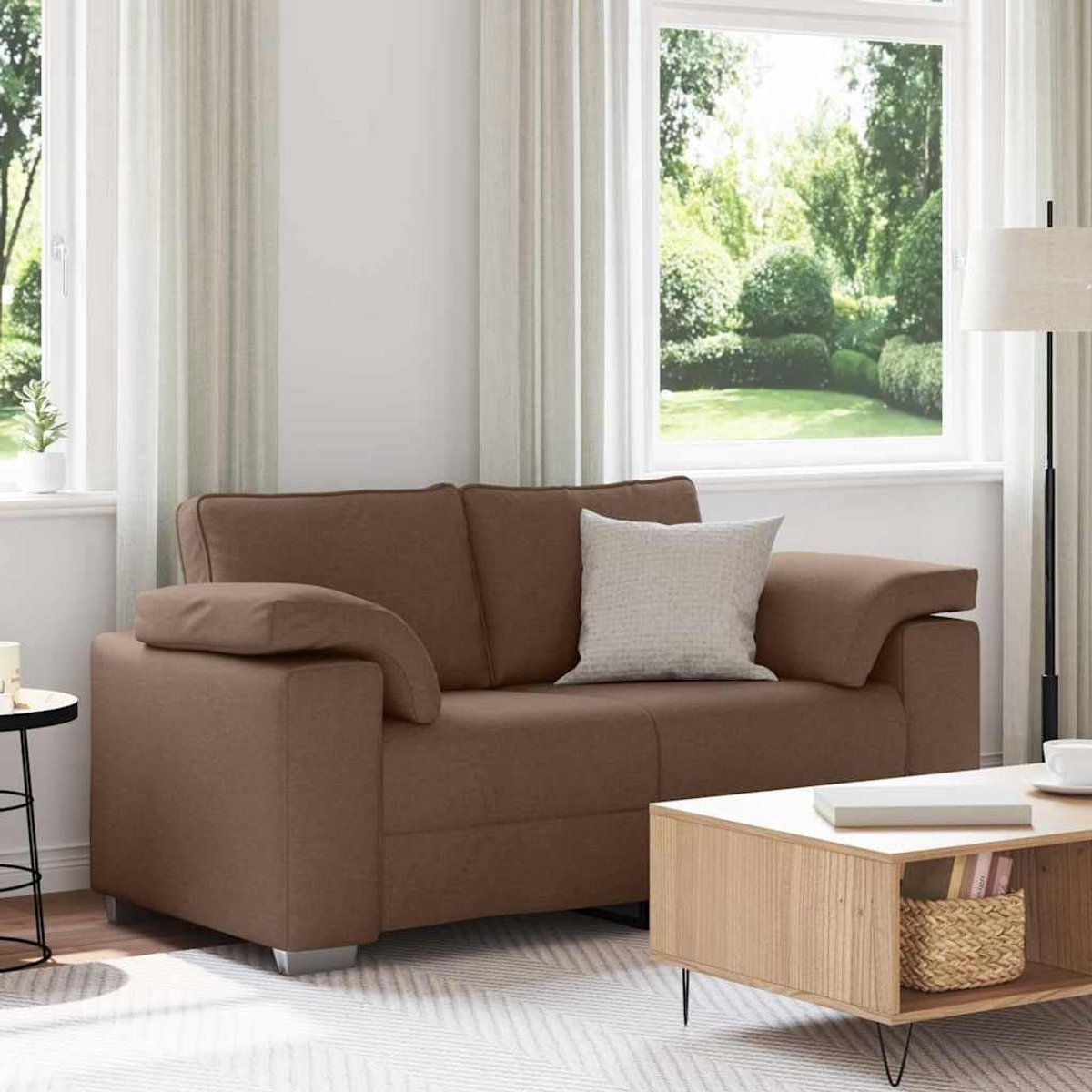 Stoffen sofa set 160 x 80 x 82 cm met brede armleuningen voor de woonkamer bankstel
