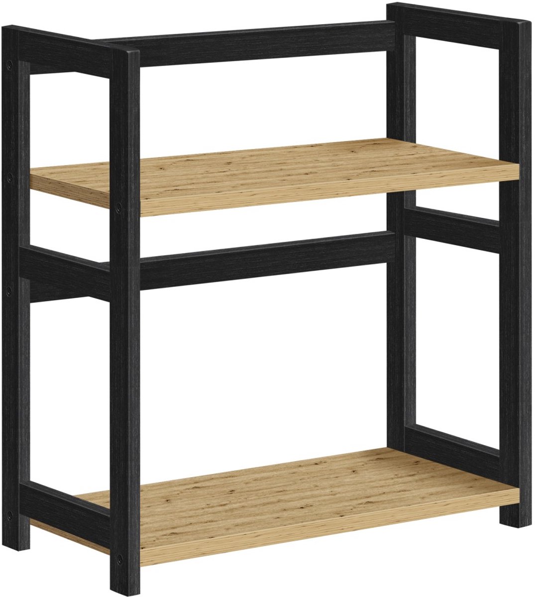 Kruidenrek OFS046B88 - Artisan eiken - Zwart bamboe frame - Industrieel design