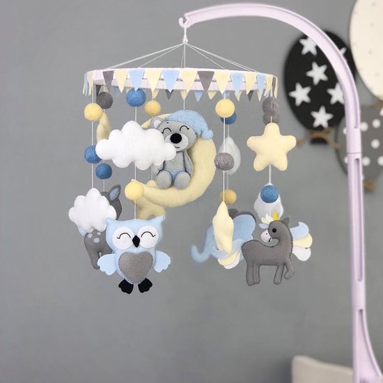 houder, mobiele houder, luiertafel, babybed, belhouder, verstelbare mobiele babystandaard, voor ophanging, windgong, bedbel, babybed, speelgoed, voor babybed, mobiele stangen — afbeelding 3