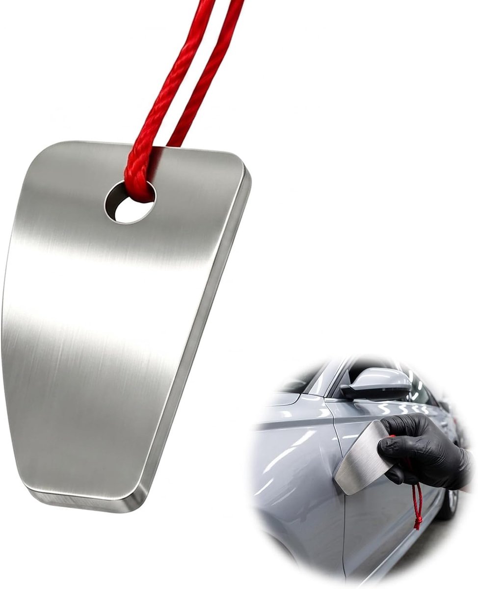 1 Halvemaanvormige autolakkrabber, 4,8 × 2,9 × 0,9 cm – Verwijdert vlekken, spuitnevel en oneffenheden op de carrosserie, accessoire voor lakreparatie