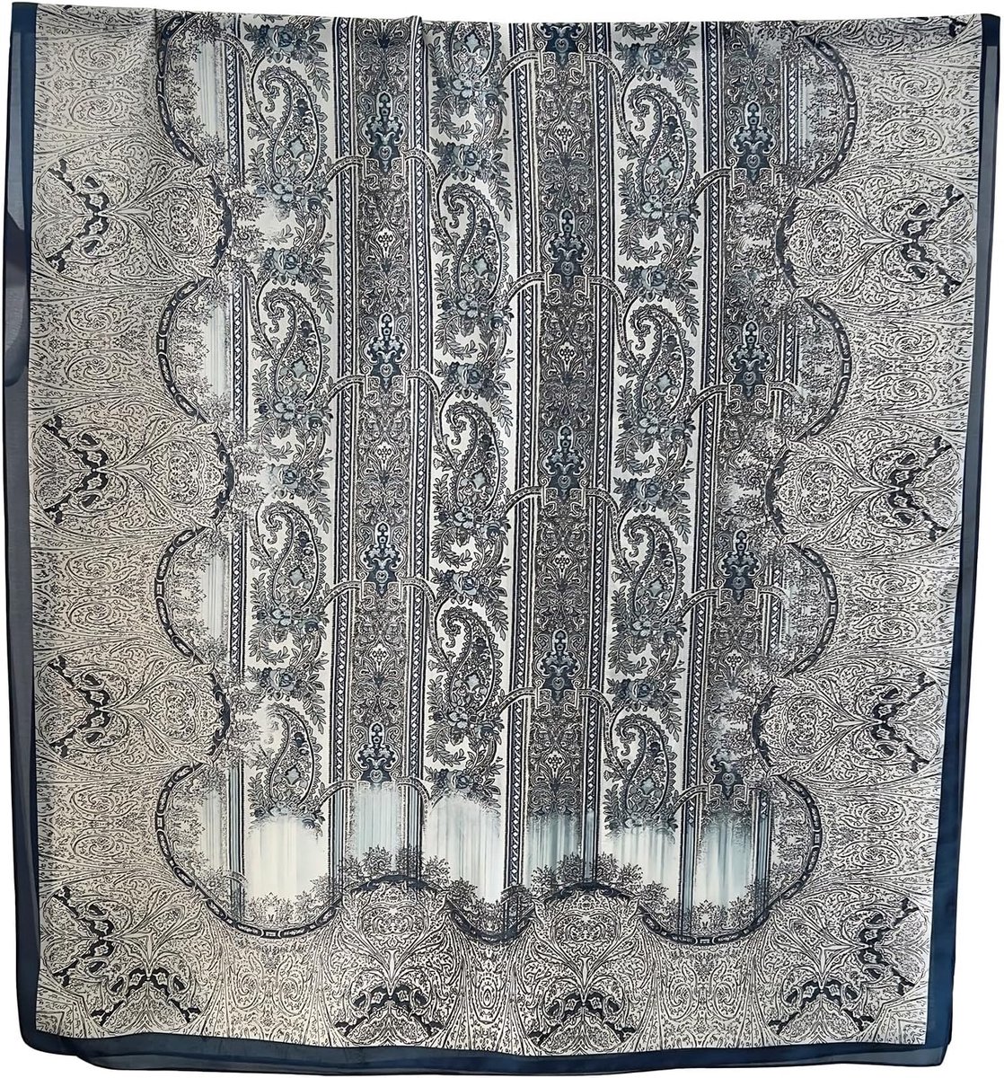 Sjaal voor dames, geel, halsdoek, halsdoek, halsdoek, dunne sjaal voor dames, strandhanddoek, vintage, bruidsmeisje, chiffon, moslim, kleurrijk, kerstdecoratie, sjaal, Cashewblauw,