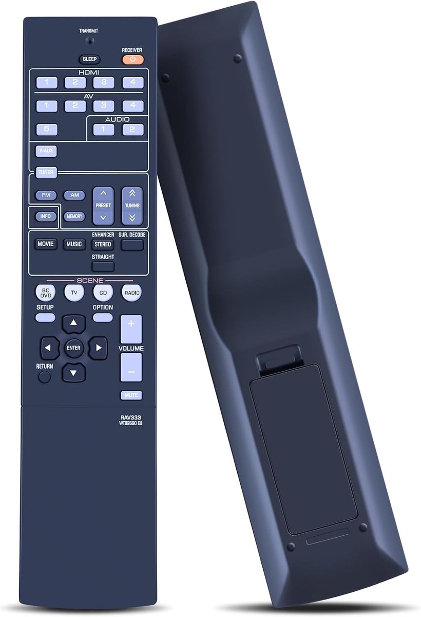 Vervangende afstandsbediening voor Yamaha audiosysteem RX-V367, RX-V371, RXV367, RXV371