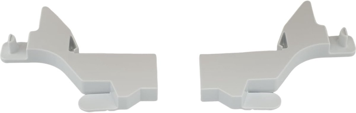 Vriesladehouders compatibel met Bosch Siemens vriezer 00657906 00657908 houder links rechts voor vrieslade lichtgrijs 2-delig