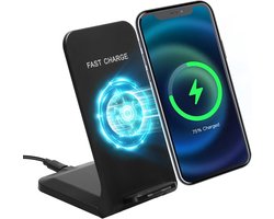 15 W opvouwbare draadloze oplaadstandaard, draadloos inductielader & mobiele telefoon-inductielader, snellaadstation, compatibel met iPhone 16, 16 Pro, 15, 14, 13, 12, Sam-Sung Ga-laxy S21–S23