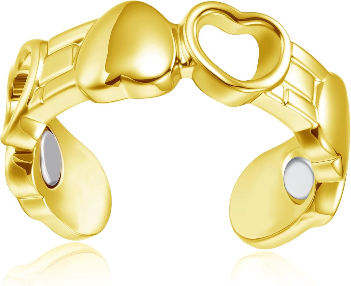 Ringen met ultrasterke magneten, open verstelbare magnetische ringen, modieuze slang & blad & hart & lijn & Viking-vingerringen voor vrouwen, cadeau voor