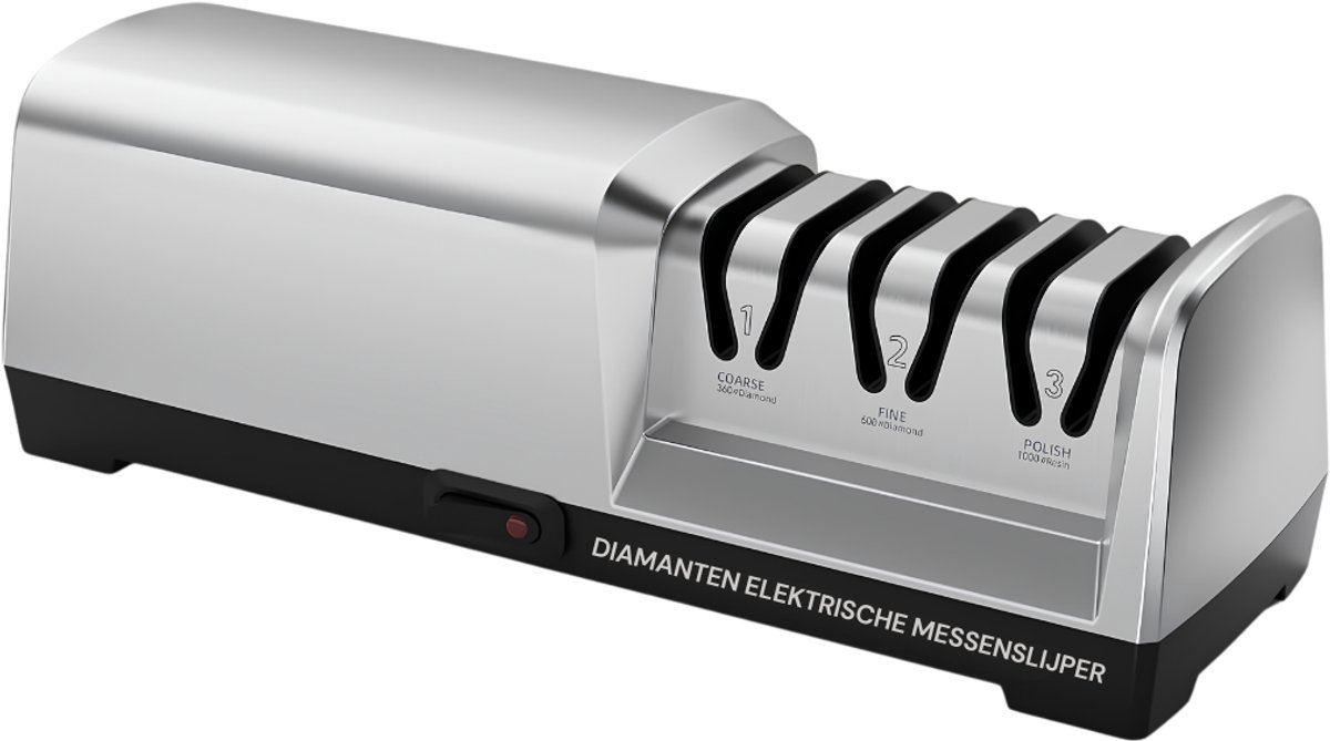 VH Supplies® Elektrische Messenslijper - Slijpmachine - Messenslijper - Zilver - 27 x 10 x 10 cm