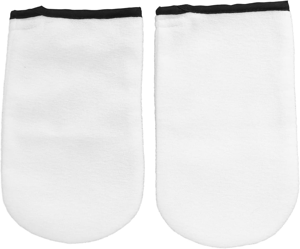 (2 stuks) – katoenen handschoenen voor warmtetherapie voor betere opname van voedingsstoffen, wasbaar en herbruikbaar (wit)
