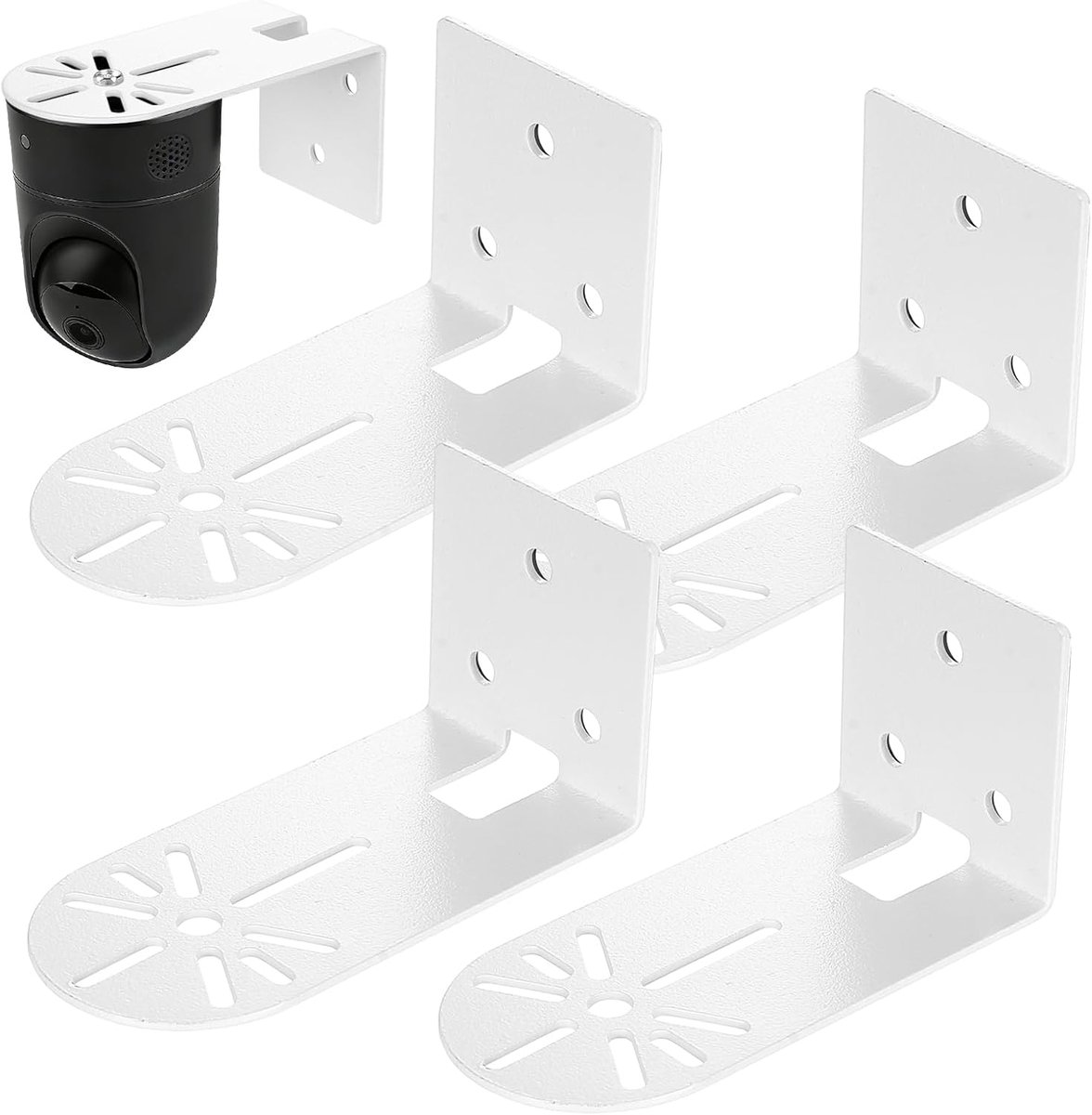 4 stuks wandhouder voor Eufy camera's, L metalen houder voor Eufy Security Indoor Cam E220/Blink Mini Pan Tilt camera's, accessoires voor plafondmontage, met schroeven