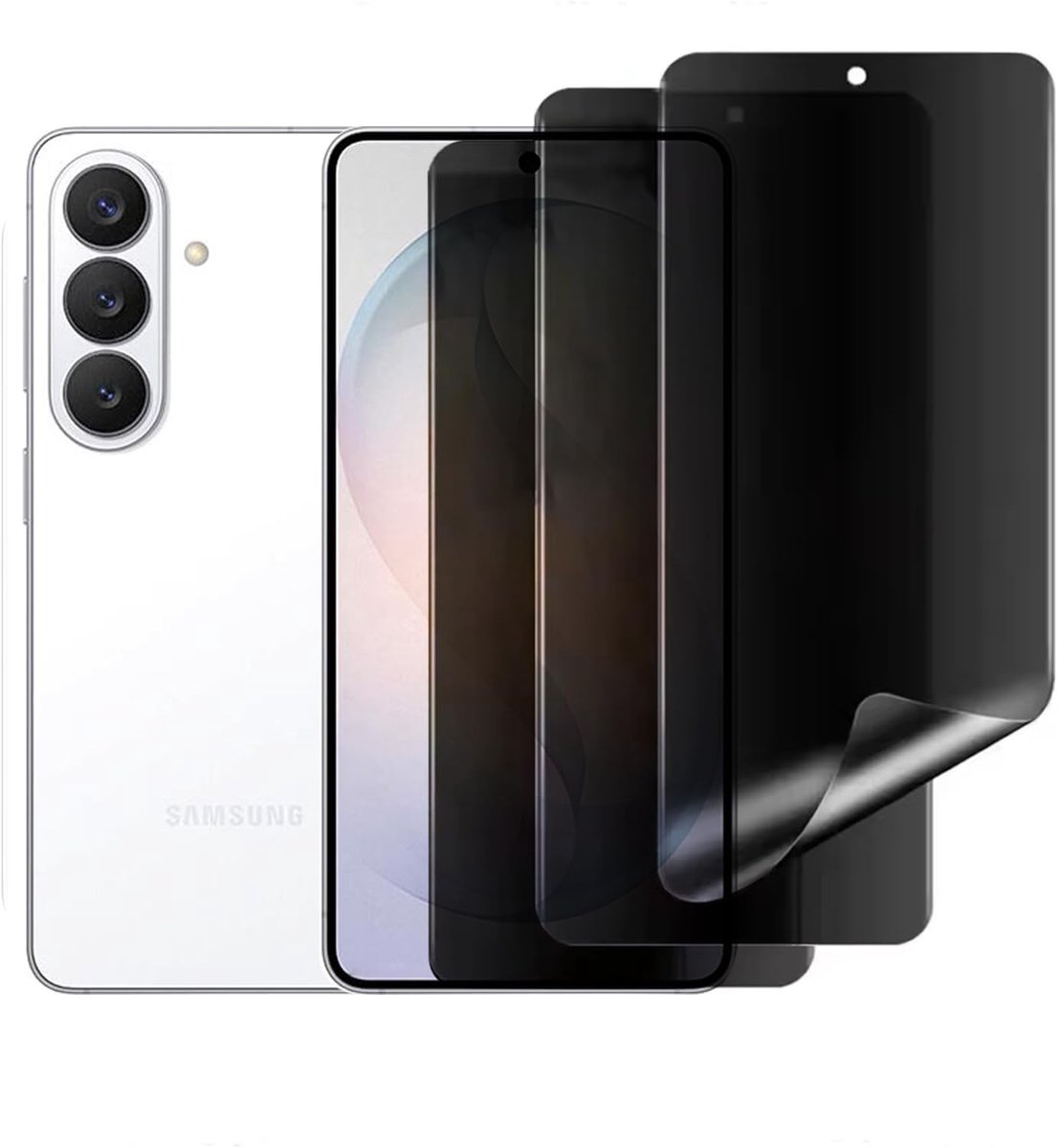 Privacyfolie voor Samsung Galaxy S26 6,3 inch, 2 stuks, hydrogel, anti-peeping, anti-spion, flexibele TPU-spigenfolie, zelfherstellend, geen glas
