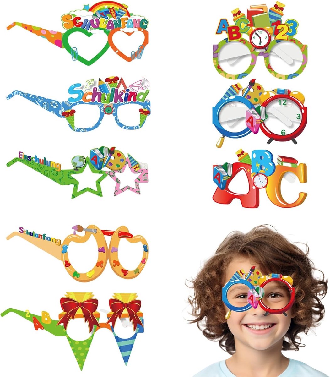 8 stuks decoratie voor de eerste schooldag, schoolkind, schoolstart voor schoolstart, decoratie, school, jongens, meisjes