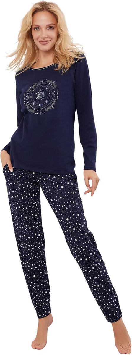 Fashion Zachte Katoenen Pyjamaset voor Dames | Lange Mouwen en Broek | Comfortabel Nachtgoed en Huiskleding voor Ontspanning in de Winter S-XXL