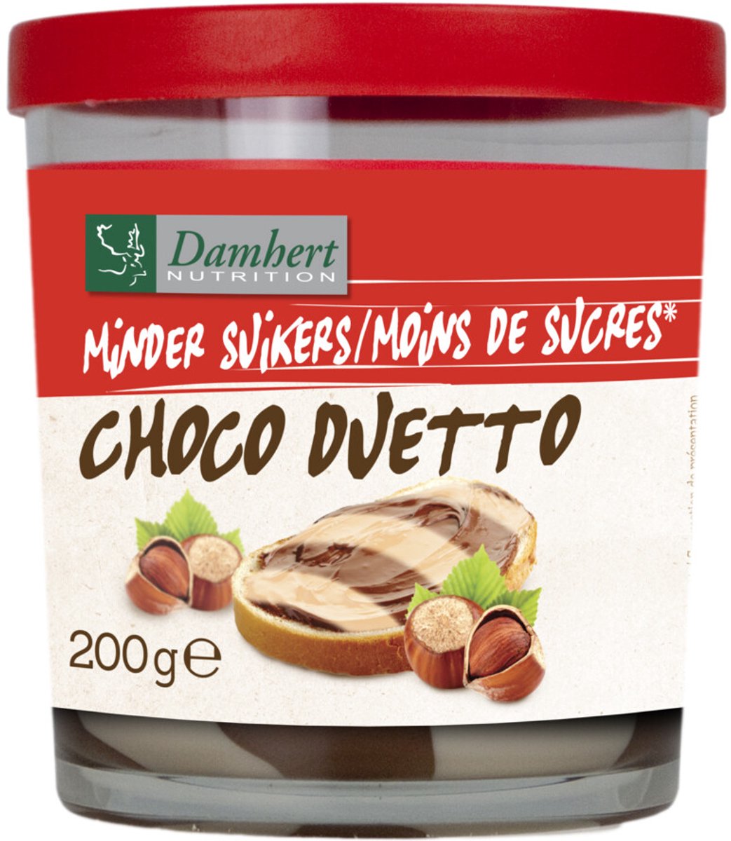 Damhert - Choco Duetto Minder Suikers - 3 x 200 gr - Voordeelverpakking