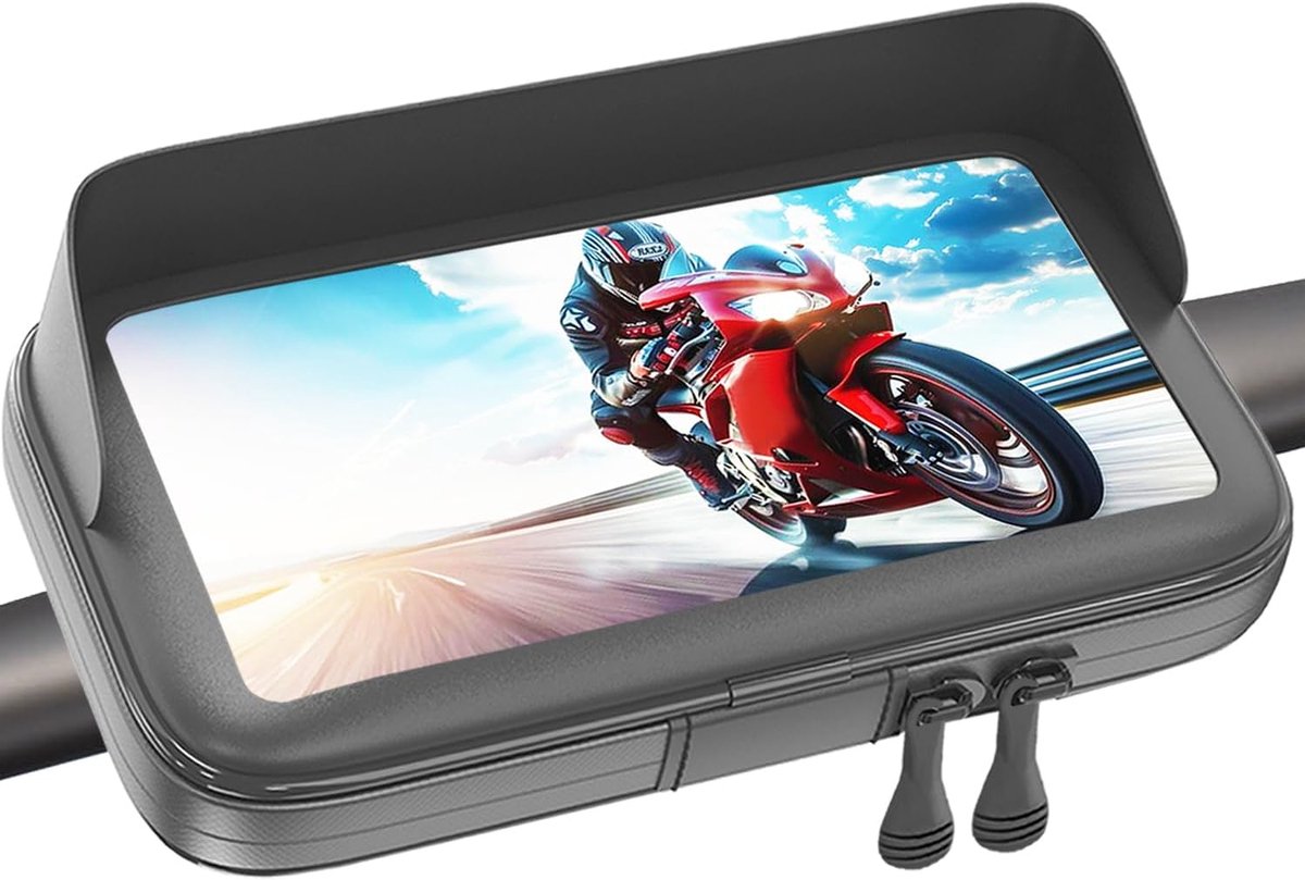 telefoonhouder voor motorfiets, fiets, waterdicht, compatibel met smartphones tot 7,5 inch