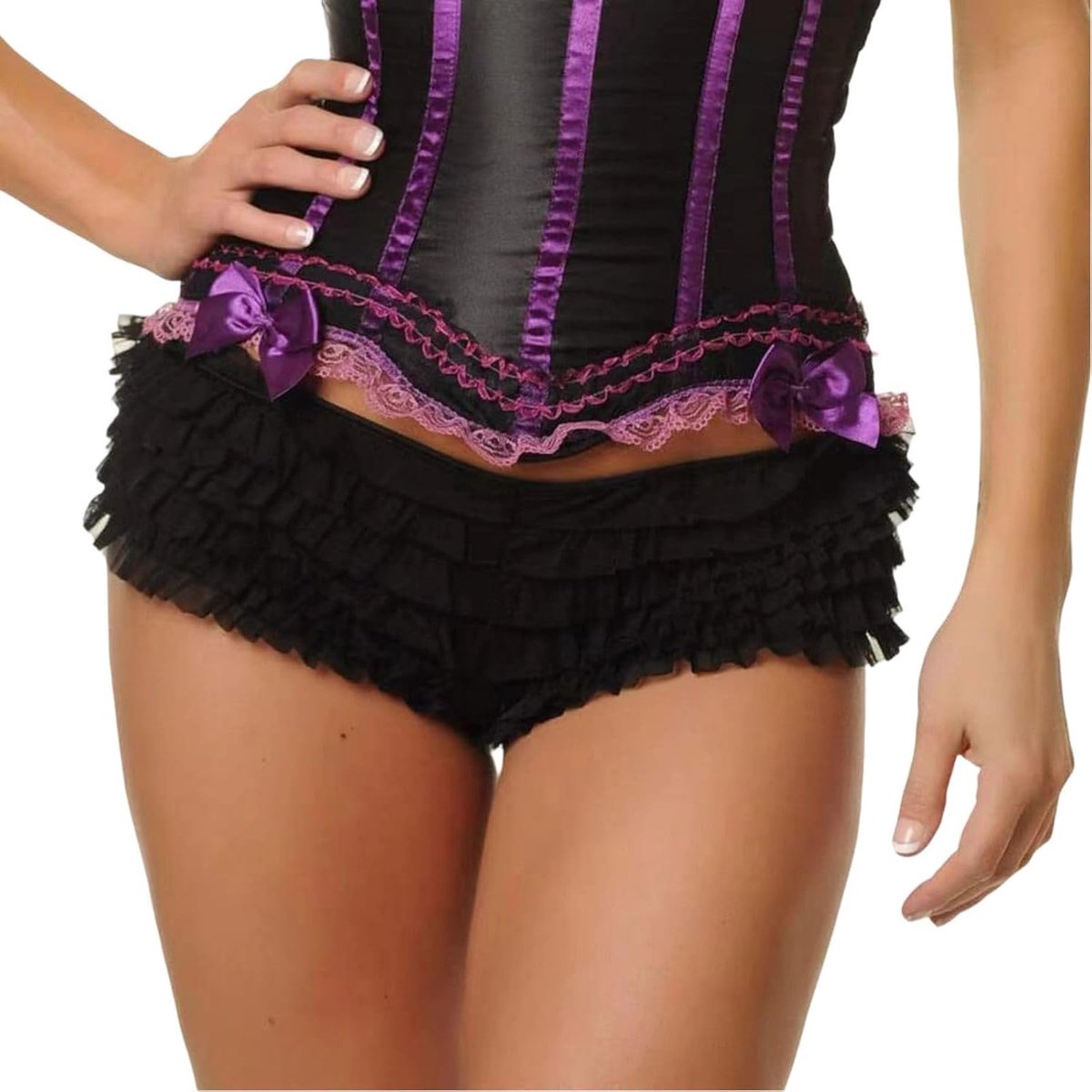 shorts met ruches, lingerie voor vrouwen, gelaagde volant, bloomers, Y2K Lolita damesshorts, lichte chiffon onderbroek, mesh minirok, korte ruches rok, schattige lingerieshorts voor