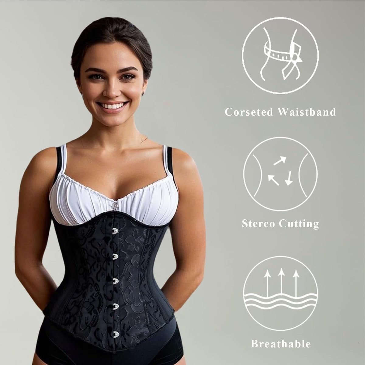 onder de borst gothic dames trainer taille bustier Victoriaanse veters buik cosplay Halloween postpartum