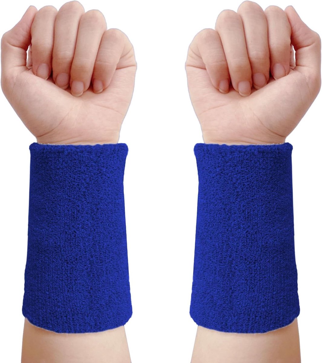 Set met zweetbanden, zachte verdikte absorberende polsbandjes voor sportschool, basketbal, tennis, hardlopen, oefening, beschermende elastische sportpols, zweetbanden voor mannen en vrouwen, 8 x 15 cm