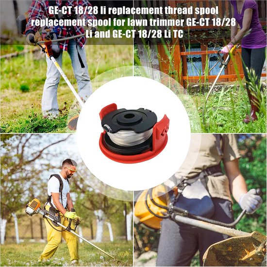 Trimmer Vervangende Spoellijn voor Ein-hell GE-CT 18/28 Li en GE-CT 18/28 Li TC, TLE-03 Vervangende Lijnspoel, 0.0" - 16Ft Gras Strimmer Line (4+1) — afbeelding 4