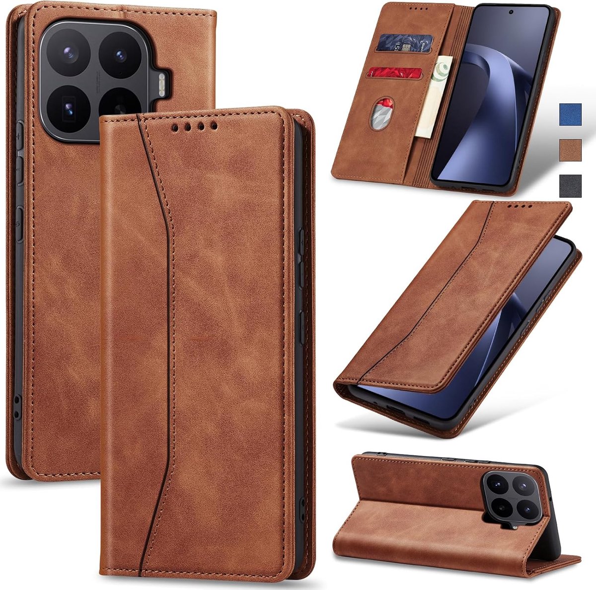 Hoesje voor Xiaomi 17T Pro,Bruin