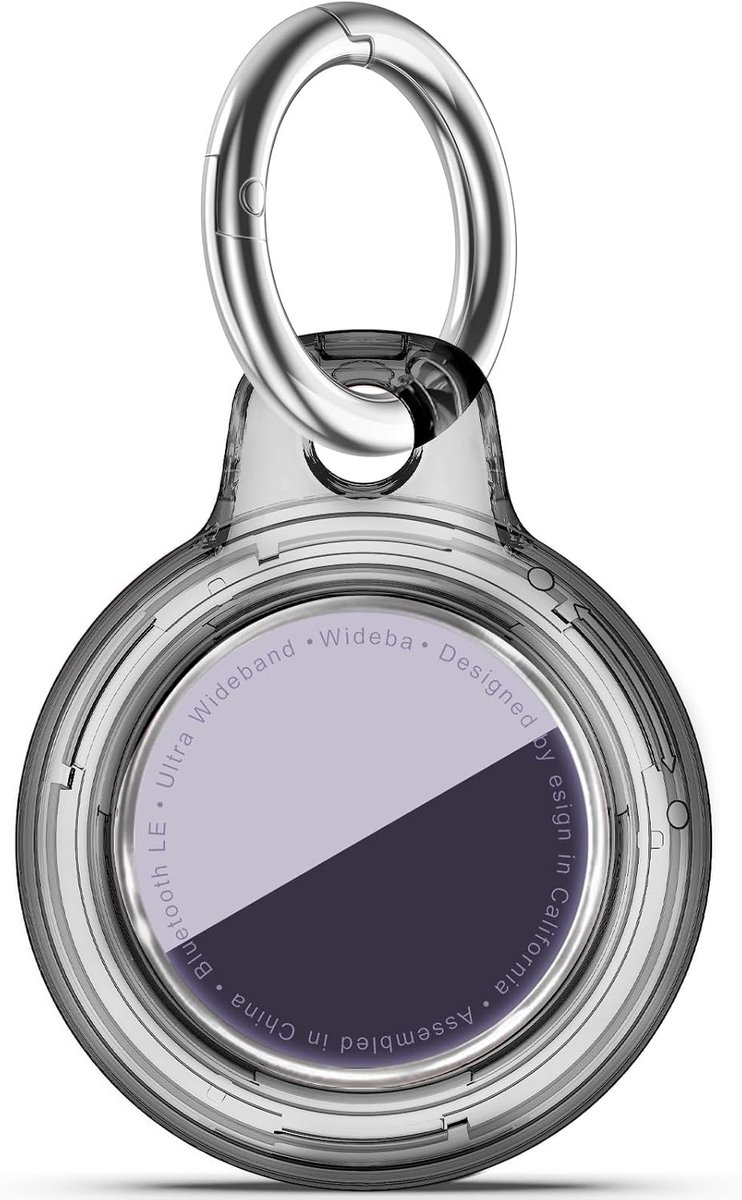 Houder voor AirTag Sleutelhanger, Clear Black