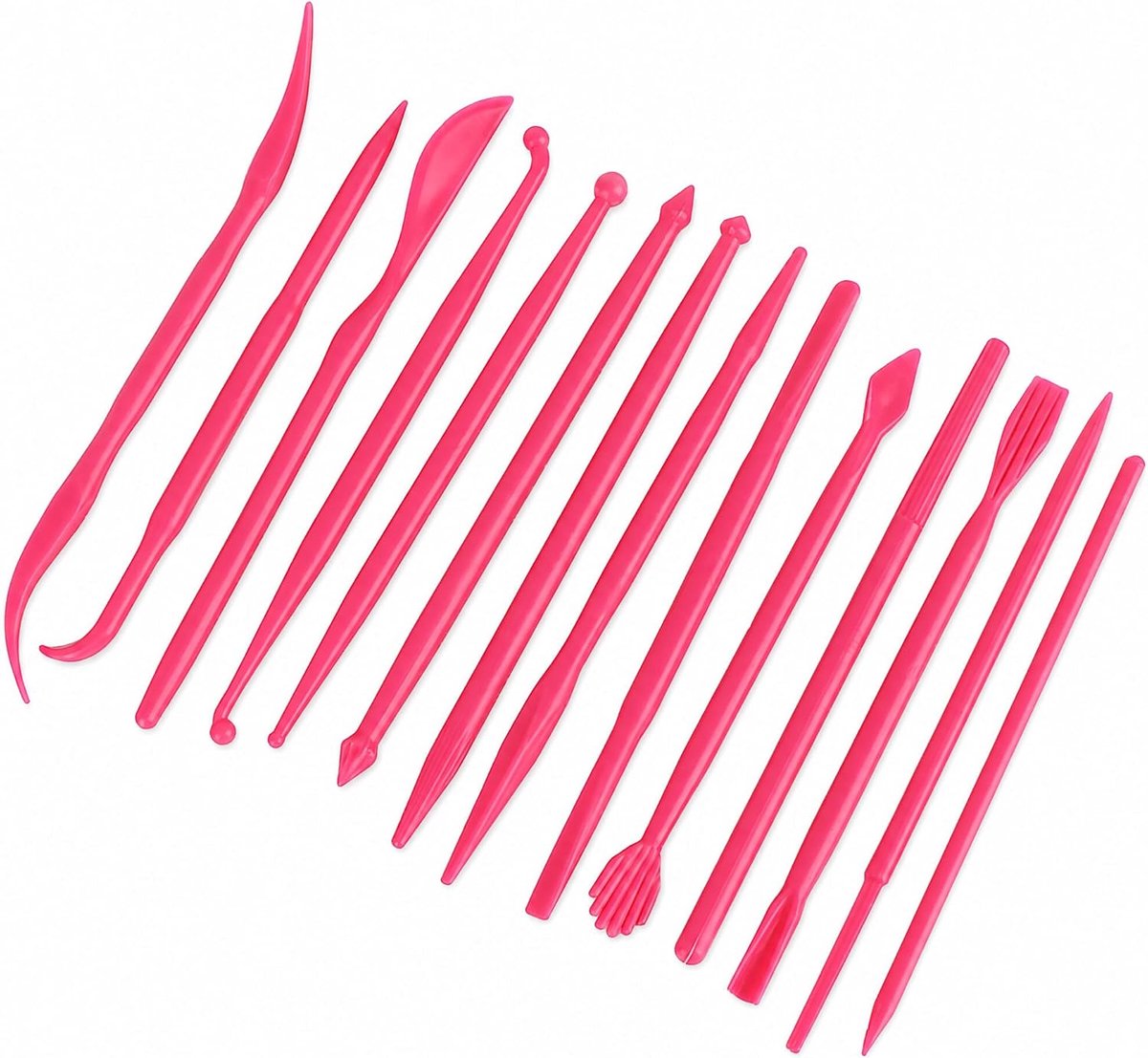 14-delige Polymeer Klei Modellering Gereedschap Set clay tools DIY Plastic Klei Beeldhouwen Set voor Vormgeven en Beeldhouwen, Plastic Klei Gereedschap Modellierwerkzeug