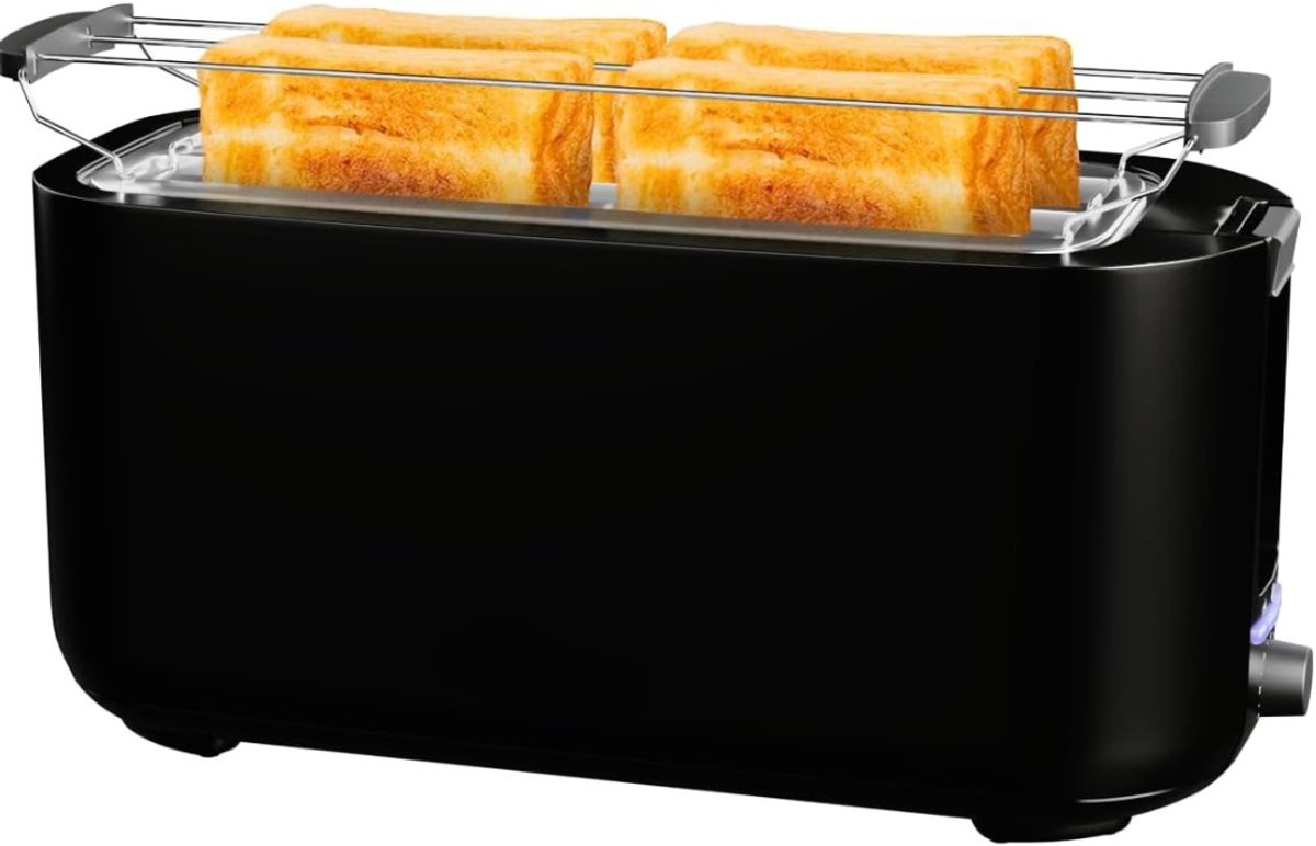 Levo® Tosti Apparaat Broodrooster - Tosti apparaat - Tosti Broodrooster - Zwart - 38m x 15cm x 18cm