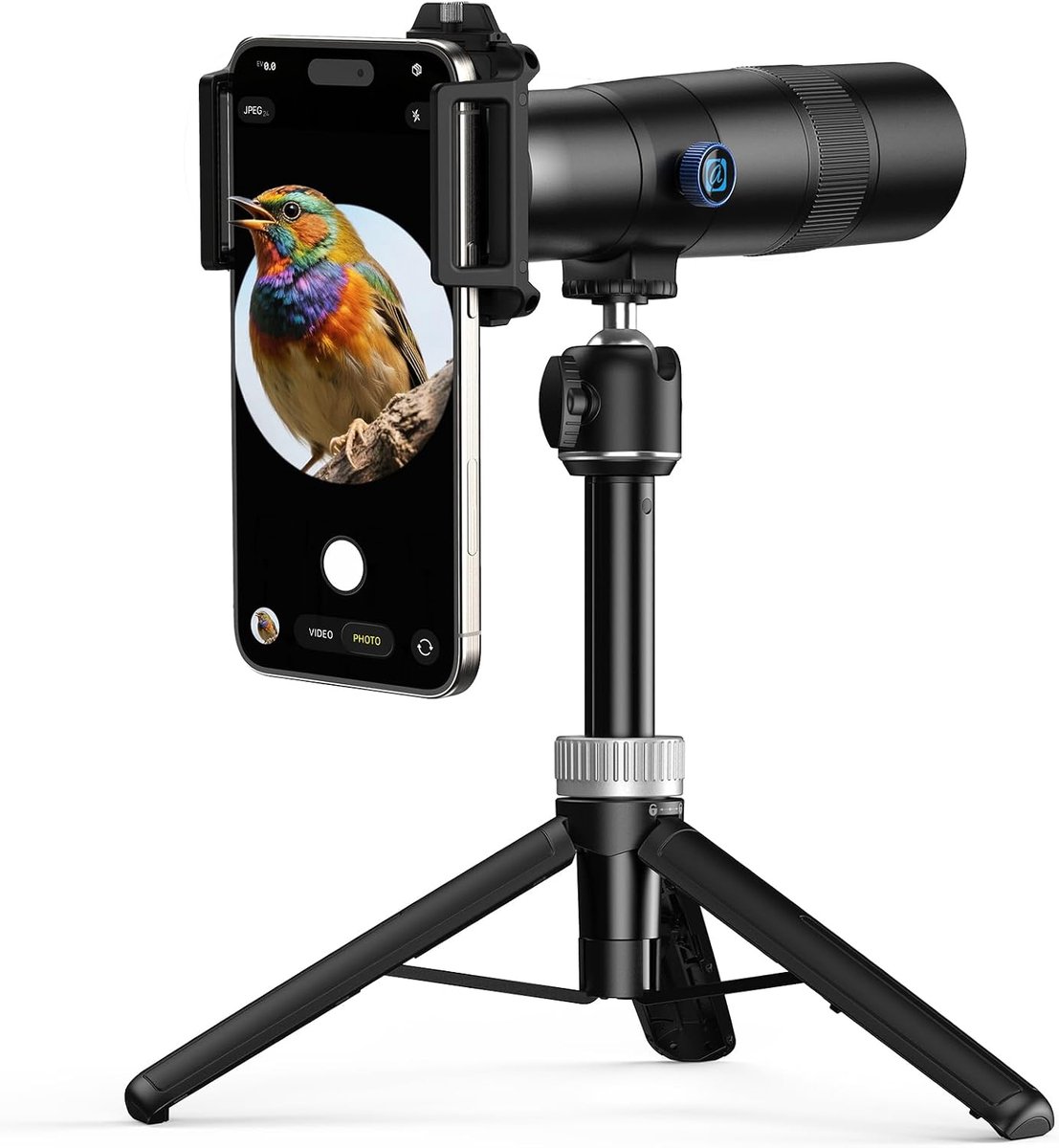 Eye 30X Telelens Met Statief, 4K HD Mobiele Cameralens, Metalen Frame En 30X Zoom, Compatibel Met Iphone En Android, Perfect Voor Reis- En Sportfotografie