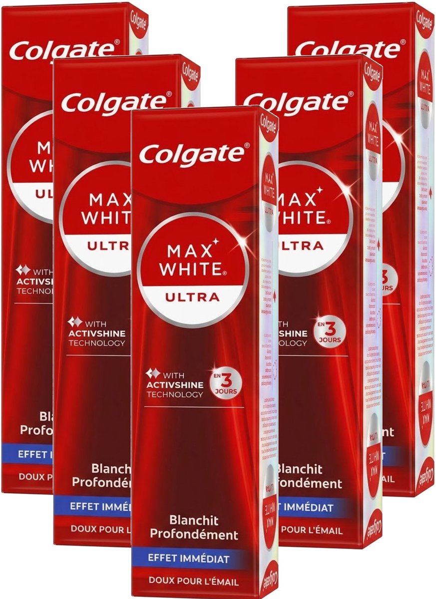 Colgate Max White Ultra Instantly Whiter - Multipack - Tandpasta - 375ml (5x75ml)