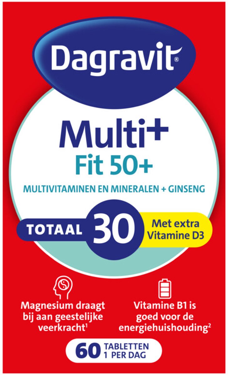 Dagravit - Totaal 30 Vitaal 50+ - 4 x 60 tabletten - Voordeelverpakking