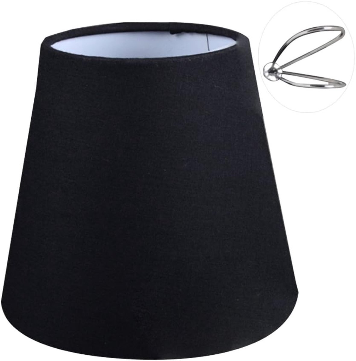 14 cm Clip On Klein Candal Kroonluchter Schaduw Wandkandelaar Tafellamp Schaduw, zwart