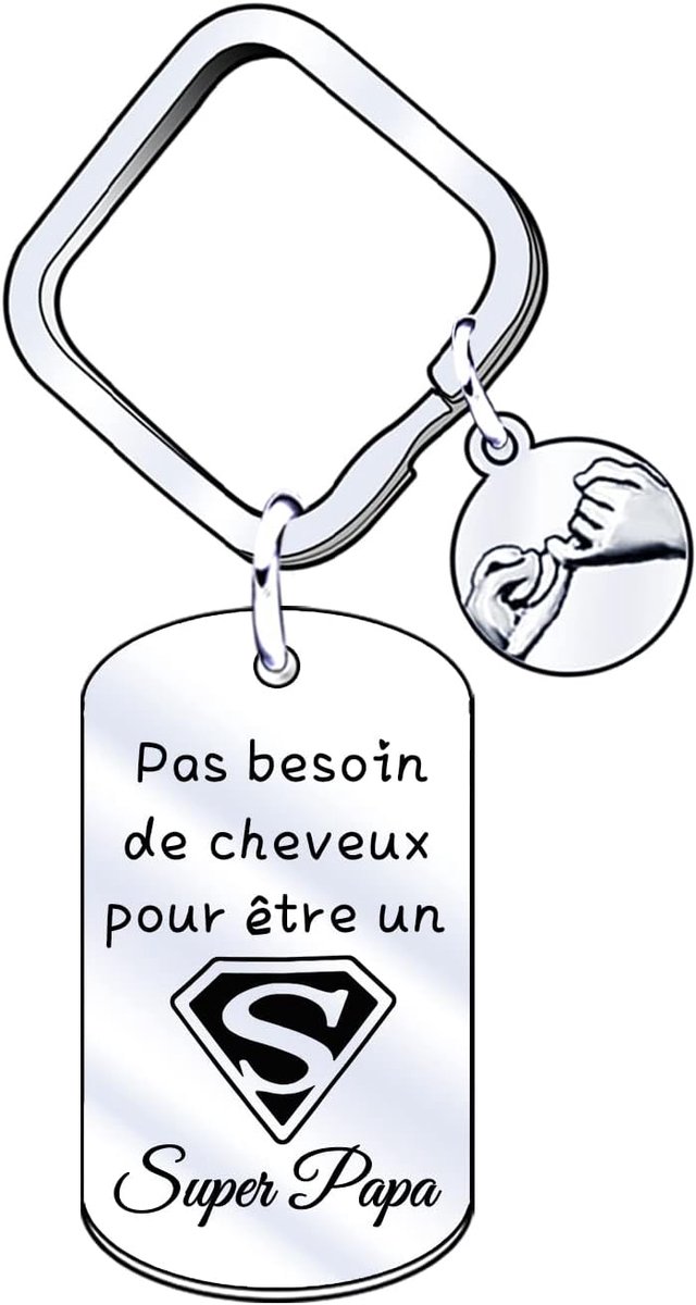 Cadeau voor papa, sleutelhanger voor papa waar je van houdt, papa, sleutelhanger voor papa, vaderdagcadeau, familiecadeaus, 7, L