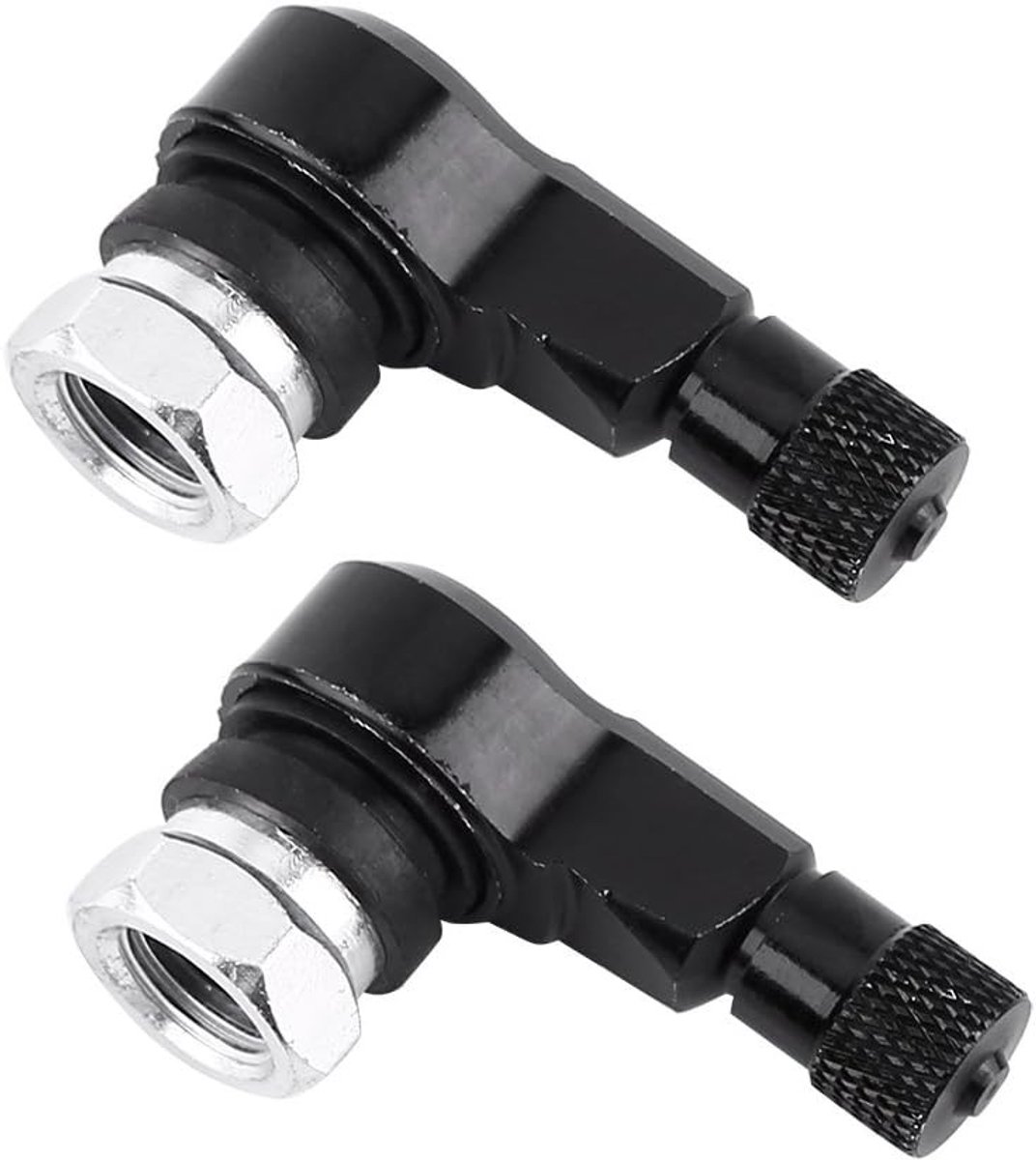 Premium Aluminium Ventiel voor Motoren en Scooters - 90 Graden, Lekvrij, Universeel, 2 Stuks, 11.3mm