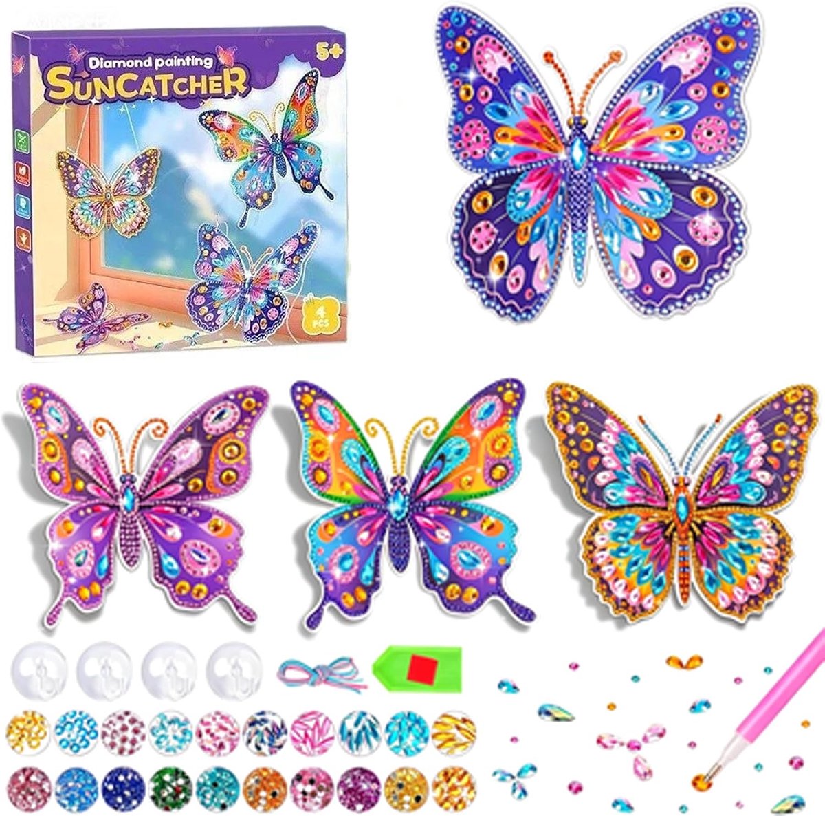 Cadeaus voor meisjes: diamantschilderset vlinder